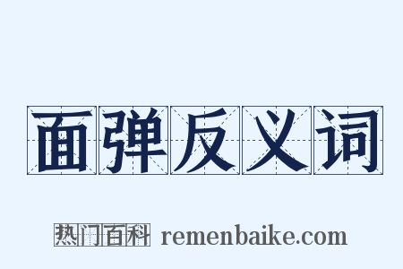 面弹反义词是什么意思的图片